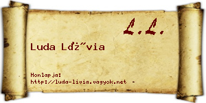 Luda Lívia névjegykártya